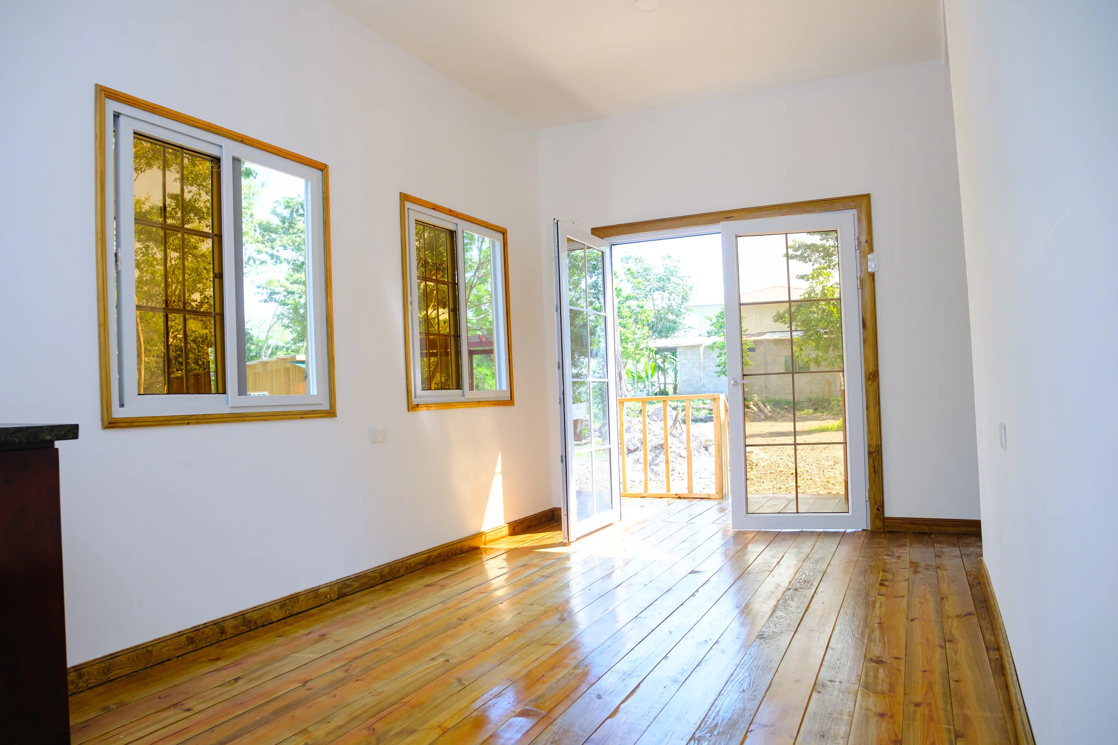 Interior de casa de madera